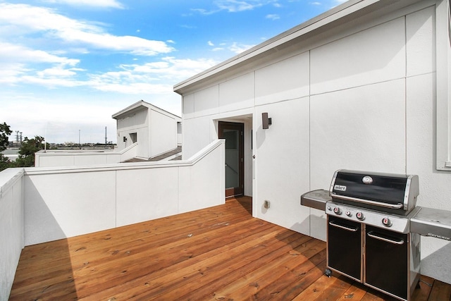 2205 Colorado St, Houston, TX 77007 - wooden terrace featuring a grill