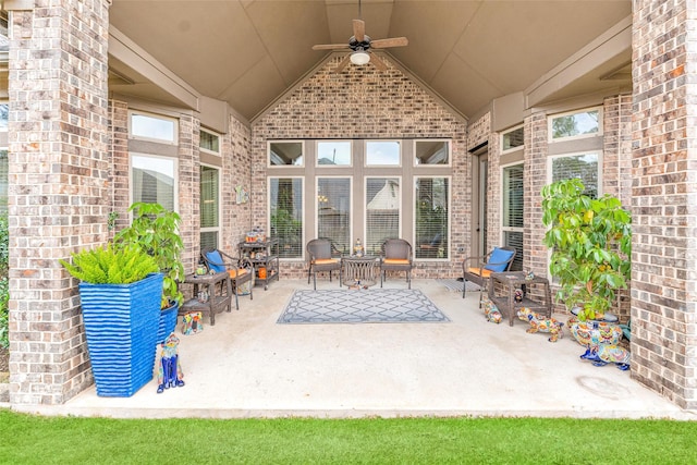 222 Reynosa Ct, Pinehurst, TX 77362 - view of patio with ceiling fan