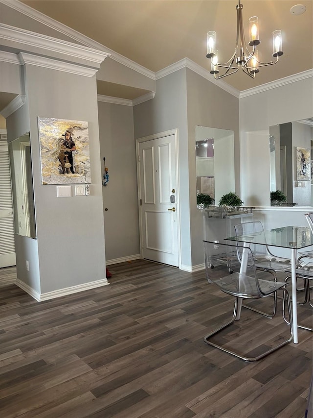 2111 Welch St Unit A307, Houston, TX 77019 - dining room featuring a chandelier, wood finished floors, baseboards, and crown molding