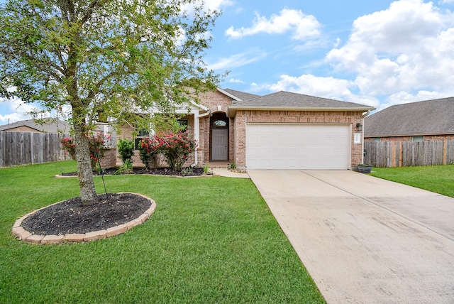 4622 Stolz Trl, Katy, TX 77493 - view of front facade with brick siding, a garage, concrete driveway, and a shingled roof