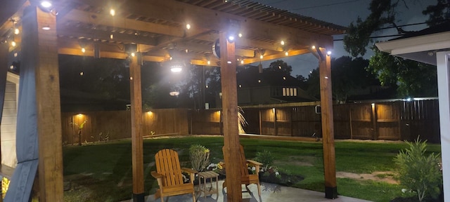 1741 Gardenia Dr, Houston, TX 77018 - yard at twilight featuring a patio