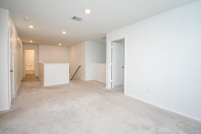 7303 Dover View Ln, Katy, TX 77493 - unfurnished room featuring recessed lighting, light colored carpet, baseboards, and a smoke detector