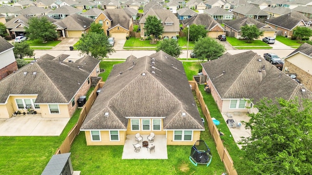 aerial view of residential area