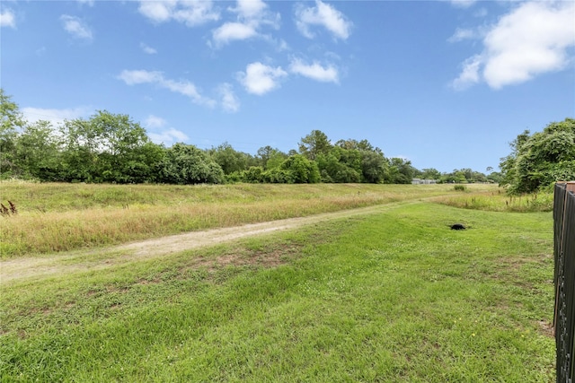view of road with a rural view
