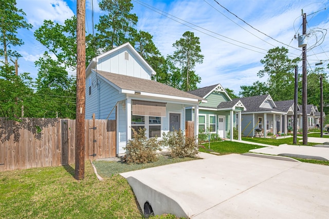 view of front of house with board and batten siding