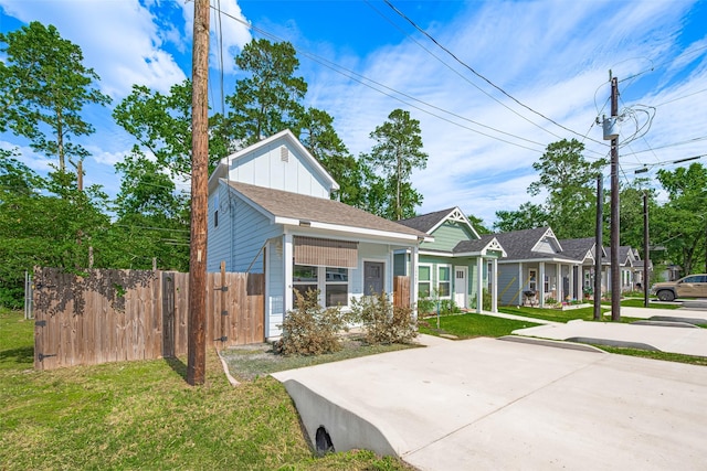 view of front of house featuring board and batten siding