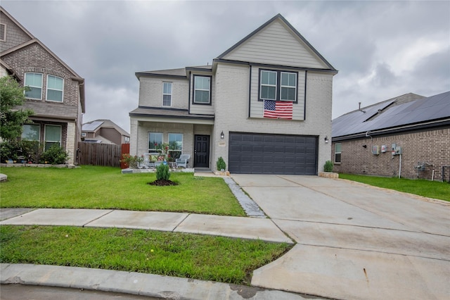 14707 Fairy Tern Ln, Houston, TX 77049 - view of front of house with brick siding, a garage, and concrete driveway