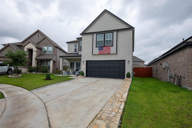 14707 Fairy Tern Ln, Houston, TX 77049 - view of front facade featuring brick siding, an attached garage, and driveway