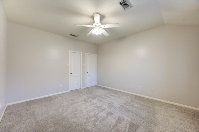 1826 Oak Lodge Dr, Pearland, TX 77581 - carpeted spare room with ceiling fan, baseboards, and vaulted ceiling