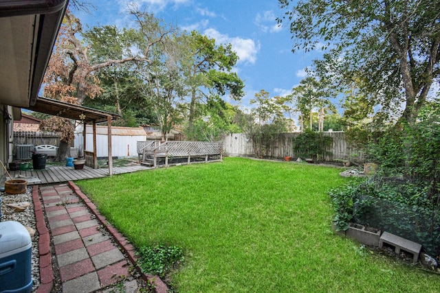 15011 Cypress Ridge Dr, Cypress, TX 77429 - view of yard with a deck