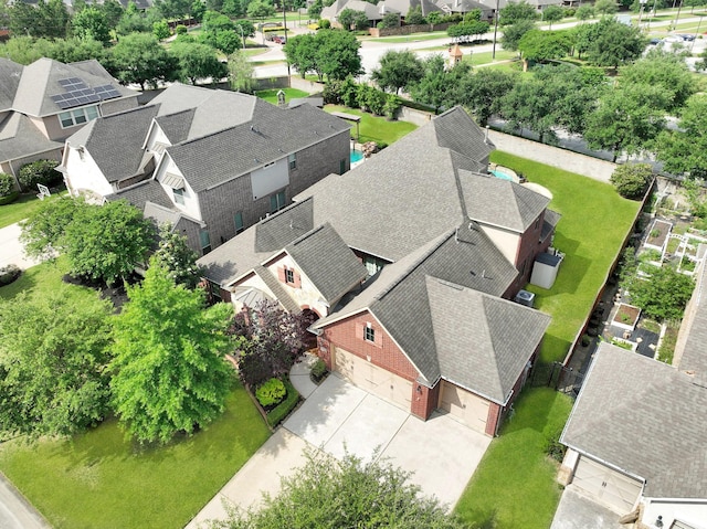 aerial view of residential area