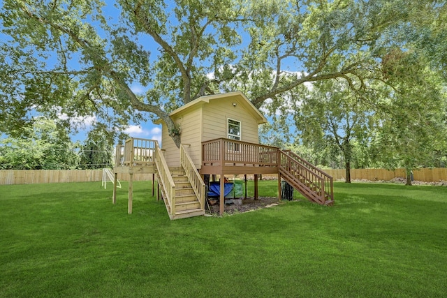 26511 Meadow Ln, Katy, TX 77494 - view of playground with stairway and a deck