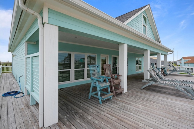 3025 Carioca Ct, Crystal Beach, TX 77650 - view of wooden terrace