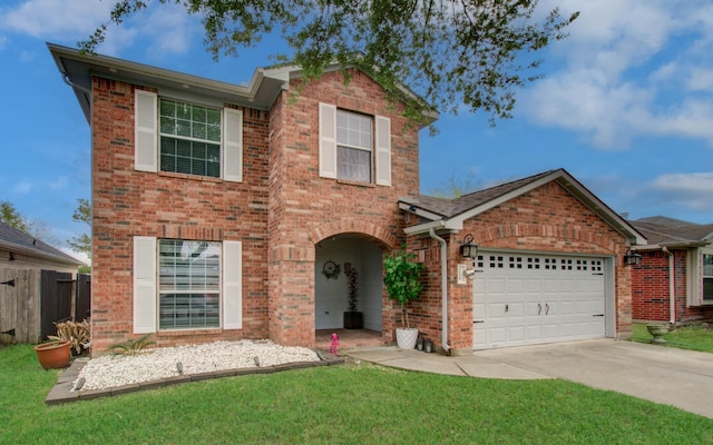 2519 Bradburn Hill Ln, Houston, TX 77014 - traditional-style house featuring brick siding, concrete driveway, and a garage