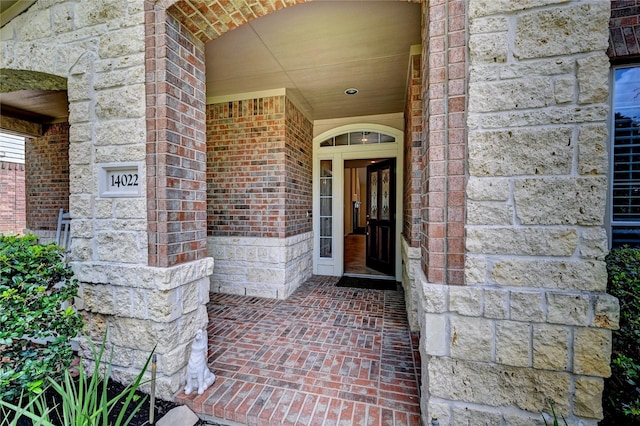 14022 Ashland Landing Dr, Cypress, TX 77429 - property entrance with brick siding and stone siding