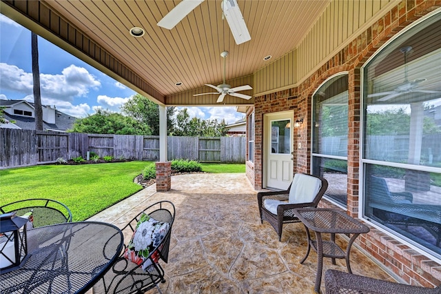 14022 Ashland Landing Dr, Cypress, TX 77429 - view of patio / terrace with a ceiling fan