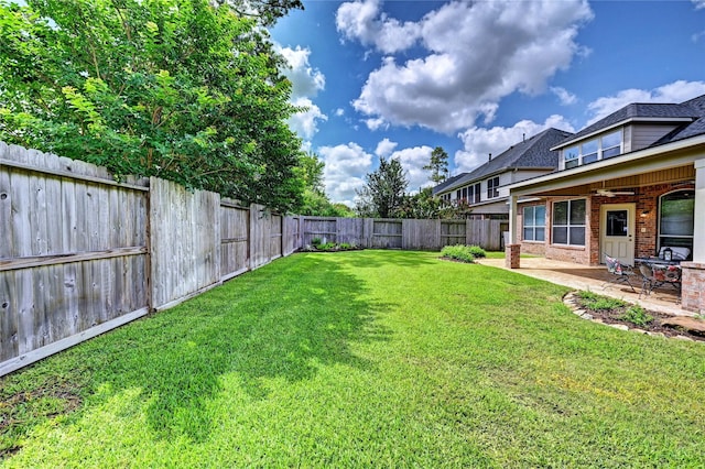 14022 Ashland Landing Dr, Cypress, TX 77429 - view of yard featuring a patio and ceiling fan