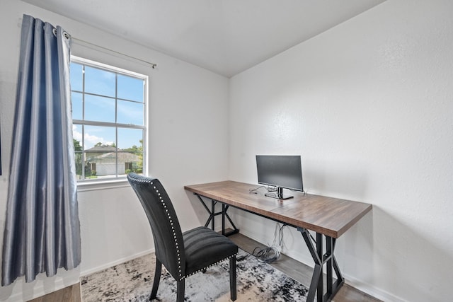 16815 Watering Oaks Ln, Houston, TX 77083 - office with baseboards and wood finished floors