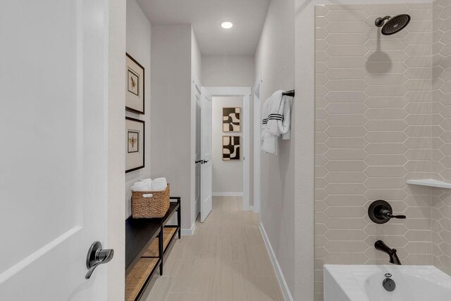 21705 Southern Valley Ln, New Caney, TX 77357 - full bath featuring shower / washtub combination and recessed lighting