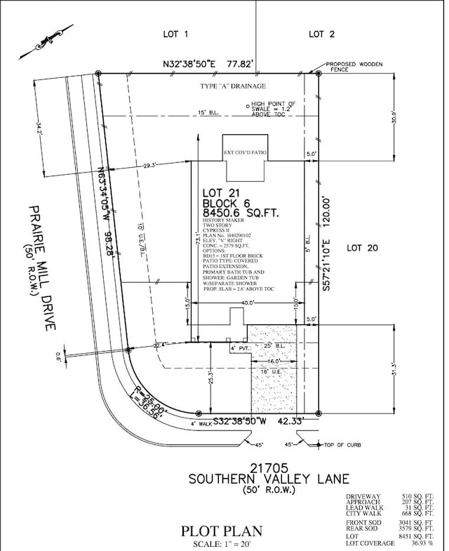 21705 Southern Valley Ln, New Caney, TX 77357 - survey map / technical document