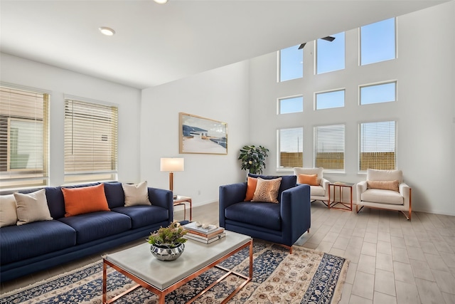 21806 Ash Cypress Ct, Cypress, TX 77433 - living area featuring plenty of natural light, recessed lighting, and baseboards