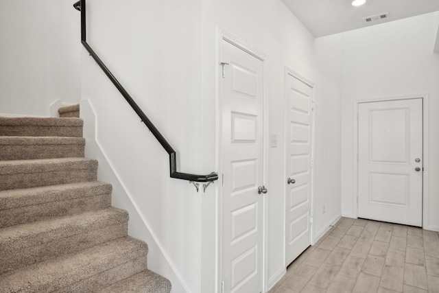 21806 Ash Cypress Ct, Cypress, TX 77433 - stairs featuring recessed lighting