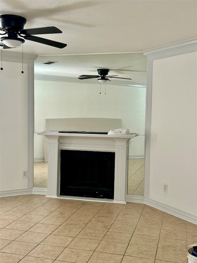8702 Victorian Village Dr Unit 8702, Houston, TX 77071 - detailed view of ceiling fan, a fireplace, and baseboards