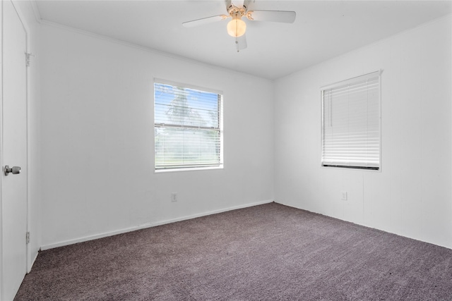 139 Holly Rdg, Onalaska, TX 77360 - carpeted empty room with a ceiling fan and crown molding