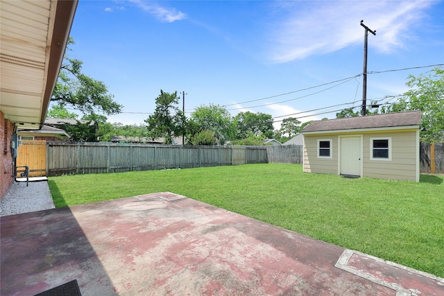 5418 Poinciana Dr, Houston, TX 77092 - view of yard with a patio area and an outbuilding