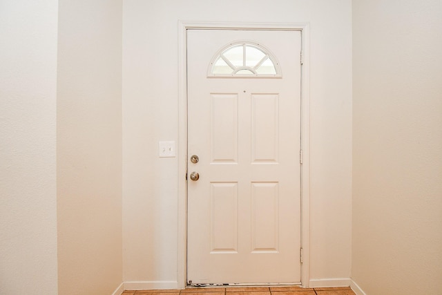 entryway with baseboards