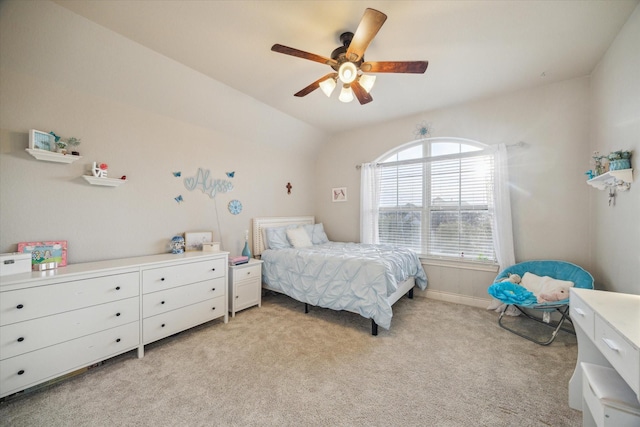 2011 Greenvine Cir, Katy, TX 77494 - bedroom with light carpet, ceiling fan, and baseboards