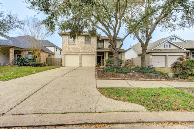 1635 Pebble Banks, Pasadena, TX 77586 - traditional-style home featuring brick siding, a garage, and driveway