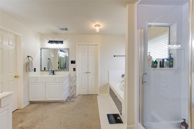 1635 Pebble Banks, Pasadena, TX 77586 - full bath featuring vanity, a bath, and a stall shower