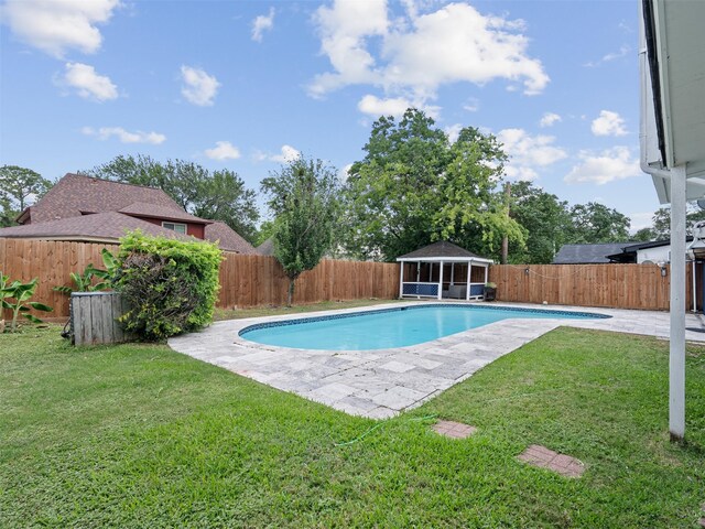 3307 Chris Dr, Houston, TX 77063 - view of swimming pool with a patio area