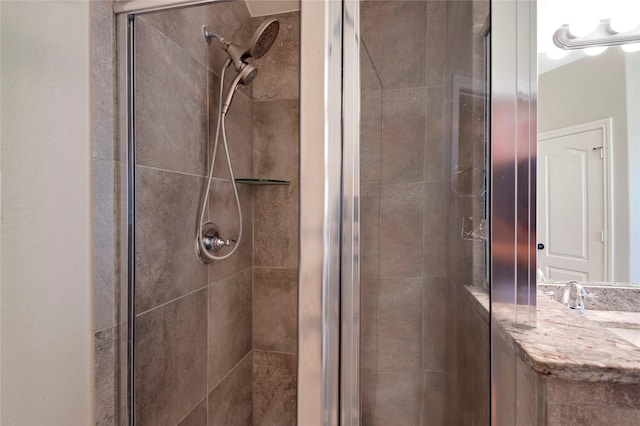 19219 S Cottonwood Green Ln, Cypress, TX 77433 - bathroom with a stall shower and vanity