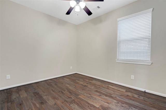 19219 S Cottonwood Green Ln, Cypress, TX 77433 - empty room featuring ceiling fan, baseboards, and wood finished floors
