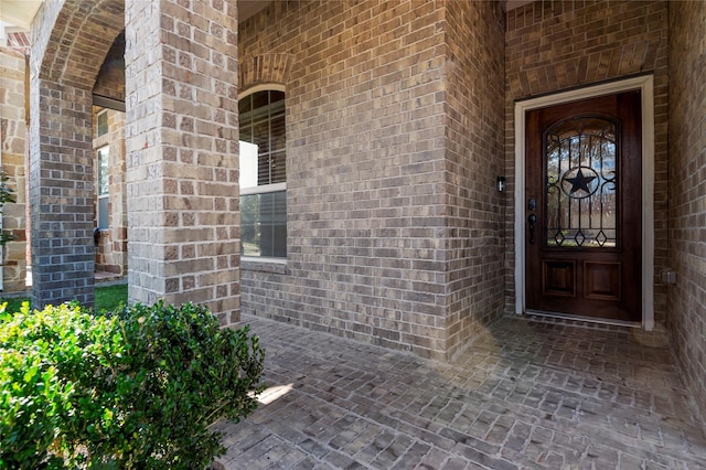 19219 S Cottonwood Green Ln, Cypress, TX 77433 - doorway to property featuring brick siding