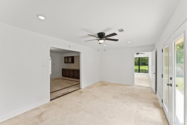 3310 Riviera Ln, Houston, TX 77338 - spare room featuring ceiling fan, recessed lighting, and baseboards