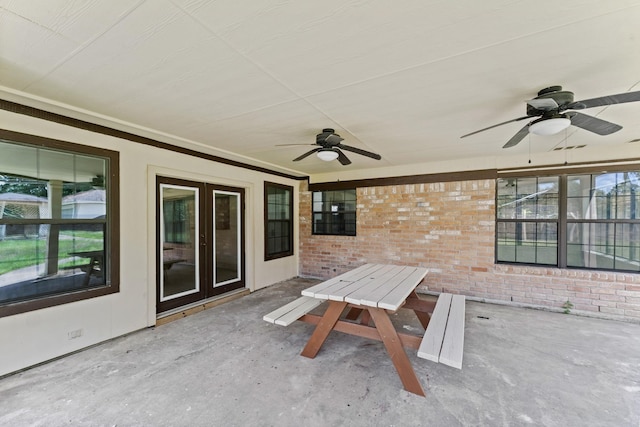3310 Riviera Ln, Houston, TX 77338 - view of patio with ceiling fan and outdoor dining area