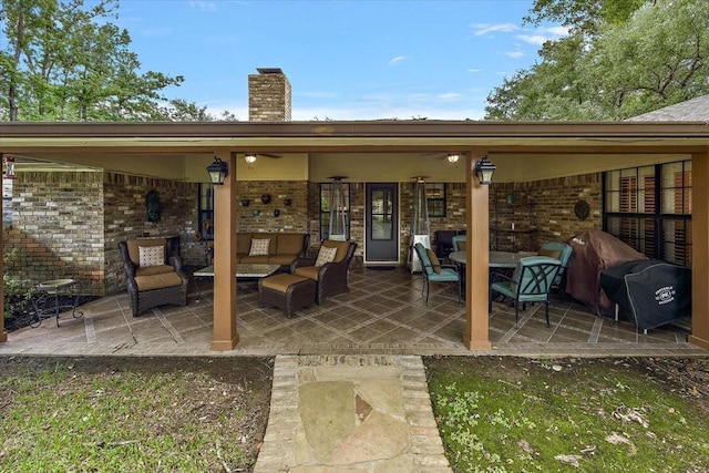 12392 Fm 355, Trinity, TX 75862 - view of patio / terrace with an outdoor living space