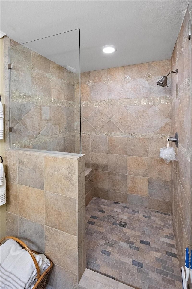 12392 Fm 355, Trinity, TX 75862 - full bathroom with walk in shower and recessed lighting