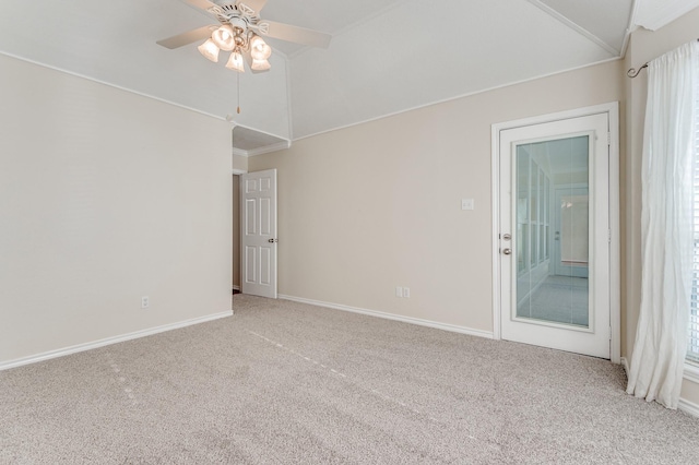 341 Sam, Houston Loop, Point Blank, TX 77364 - unfurnished room featuring carpet flooring, ceiling fan, baseboards, and crown molding