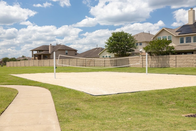 9726 Shimmering Lakes Dr, Rosharon, TX 77583 - view of community with volleyball court and a residential view