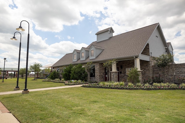 9726 Shimmering Lakes Dr, Rosharon, TX 77583 - view of home's community featuring a yard
