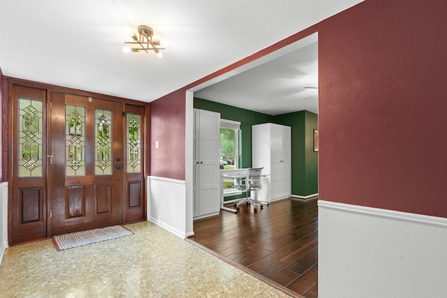 5918 Donwhite Ln, Houston, TX 77088 - entrance foyer featuring wainscoting