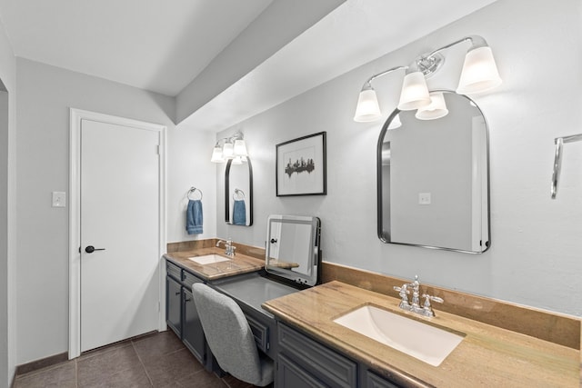 5918 Donwhite Ln, Houston, TX 77088 - full bath with tile patterned flooring and vanity
