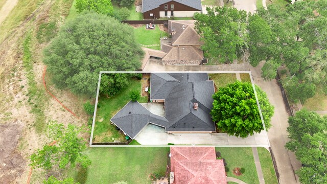 5918 Donwhite Ln, Houston, TX 77088 - aerial view of property's location featuring property boundaries highlighted