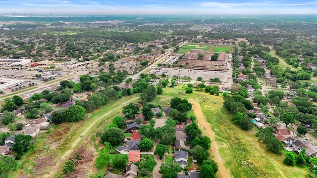 5918 Donwhite Ln, Houston, TX 77088 - aerial view of property and surrounding area with nearby suburban area