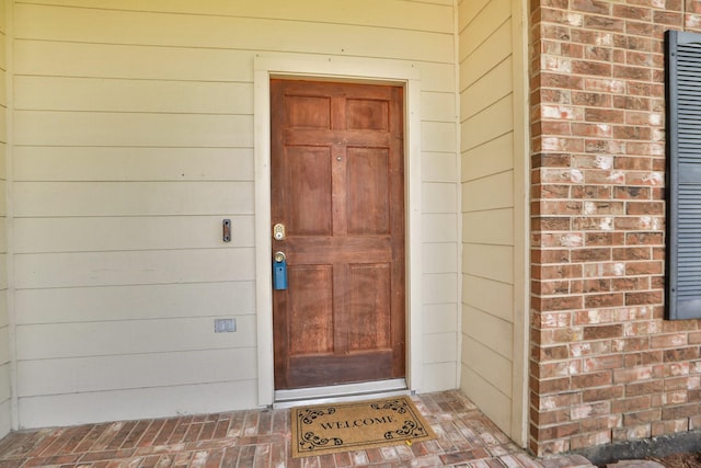 2202 Sugar Hill Dr, Deer Park, TX 77536 - doorway to property with brick siding