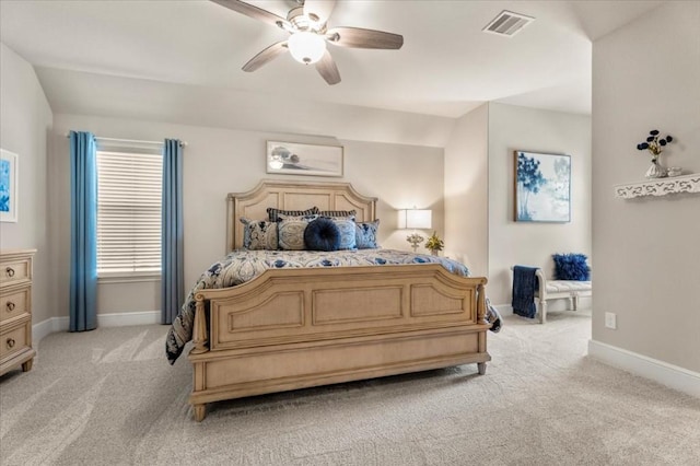 13402 Wedgewood Thicket Way, Cypress, TX 77429 - bedroom featuring light carpet, baseboards, and ceiling fan